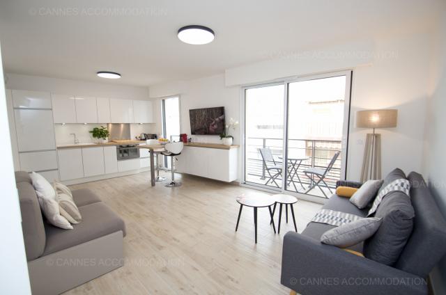 Holiday apartment and villa rentals: your property in cannes - Hall – living-room - Carre bulles